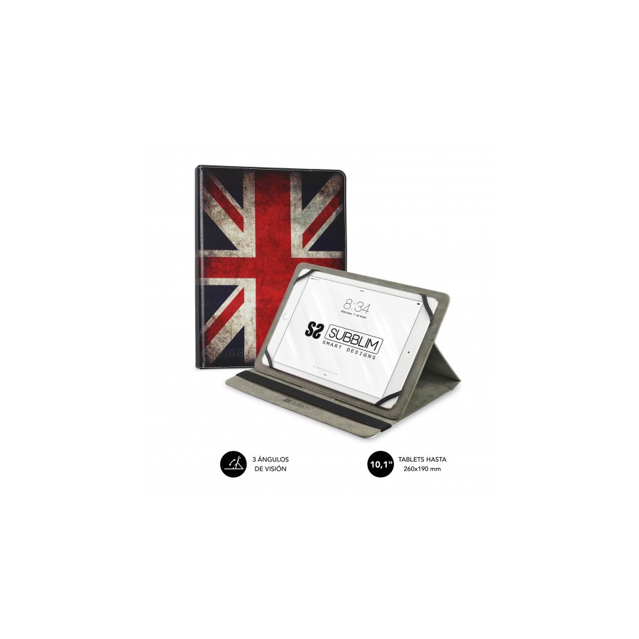 5080-SUBBLIM Funda Tablet Universal TRENDY CASE ENGLAND 10.1"