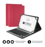 5094-SUBBLIM Funda con Teclado KEYTAB PRO BLUETOOTH 10,1" Red