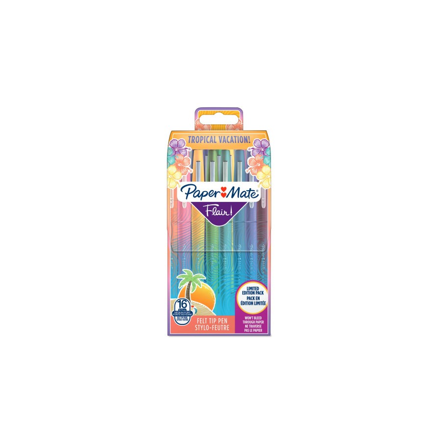 5148-PACK 16 ROTULADORES FLAIR ORIGINAL TROPICAL PAPER MATE 2061396 5148-PACK 16 ROTULADORES FLAIR ORIGINAL TROPICAL PAPER MATE 2061396