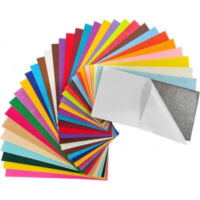 Hojas de fieltro autoadhesivo, 33 piezas de 10 x 20 cm de fieltro adhesivo
