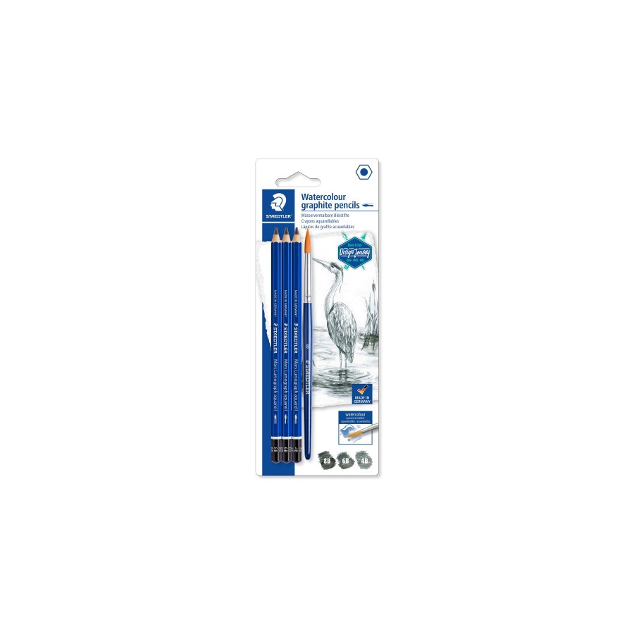 5198-BLISTER CON 3 LAPICES, GRADUACIONES 4B, 6B Y 8B + PINCEL No 8 STAEDTLER 100A SBK4 5198-BLISTER CON 3 LAPICES, GRADUACIONES 4B, 6B Y 8B + PINCEL No 8 STAEDTLER 100A SBK4