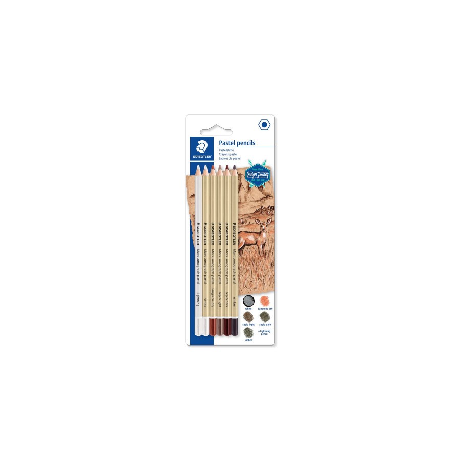 5204-BLISTER CON 6 LAPICES, COLORES: SEPIA CLARO, SEPIA OSCURO, OCRE OSCURO, SANGUINA SECA, BLANCO, ILUMINADOR STAEDTLER 5204-BLISTER CON 6 LAPICES, COLORES: SEPIA CLARO, SEPIA OSCURO, OCRE OSCURO, SANGUINA SECA, BLANCO, ILUMINADOR STAEDTLER