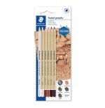 5204-BLISTER CON 6 LAPICES, COLORES: SEPIA CLARO, SEPIA OSCURO, OCRE OSCURO, SANGUINA SECA, BLANCO, ILUMINADOR STAEDTLER