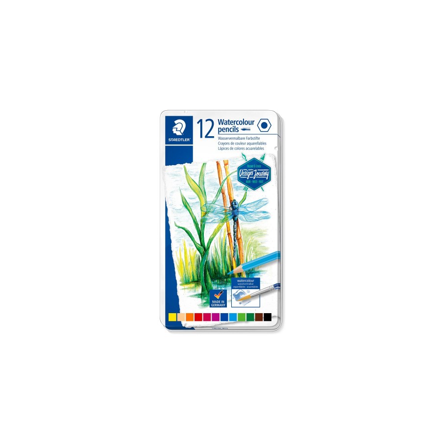 5206-ESTUCHE METALICO CON 12 LAPICES, COLORES SURTIDOS STAEDTLER 146C M12