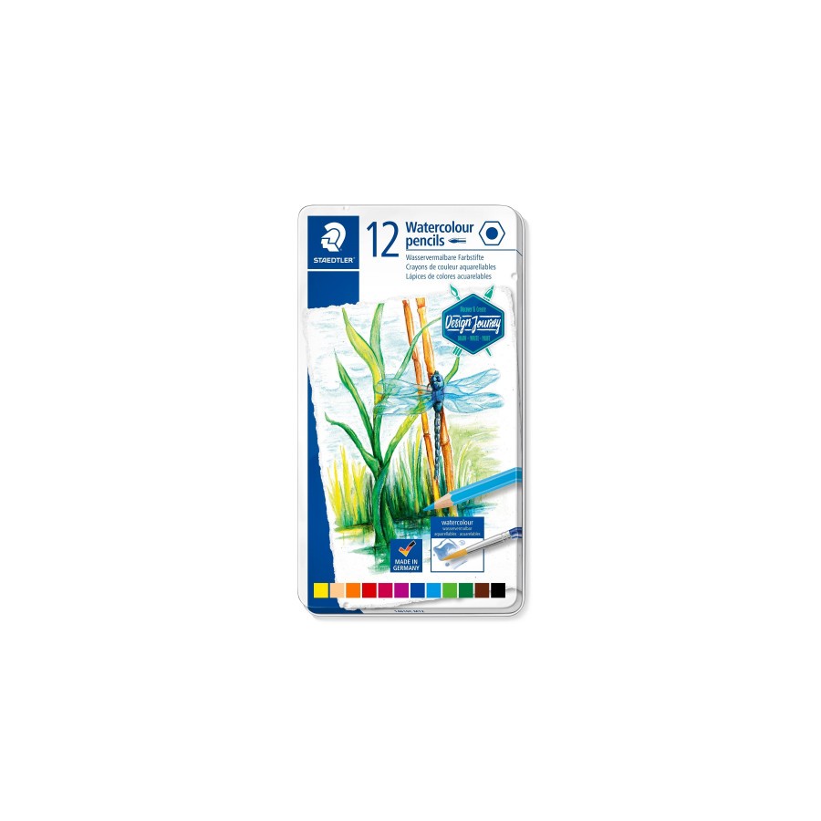 5212-ESTUCHE DE METAL CON 12 LAPICES, COLORES SURTIDOS STAEDTLER 14610C M12