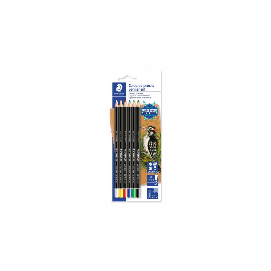 5220-BLISTER CON 6 LAPICES, UNO DE CADA COLOR (BLANCO, AMARILLO, ROJO, AZUL, VERDE Y NEGRO) STAEDTLER 10820BK6-C 5220-BLISTER CON 6 LAPICES, UNO DE CADA COLOR (BLANCO, AMARILLO, ROJO, AZUL, VERDE Y NEGRO) STAEDTLER 10820BK6-C