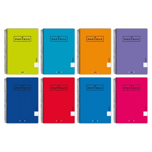 5396-CUADERNO TAPA POLIPROPILENO EXTRADURA UNICLASIC FOLIO 80 HOJAS 90GR. 4X4 COLORES SURTIDOS PAPYRUS 88442099