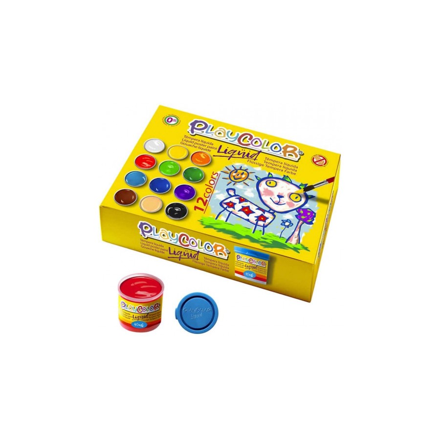 5426-LIQQUID 40ML. EN 12 COLORES SURTIDOS + PINCEL PLAYCOLOR 19941 5426-LIQQUID 40ML. EN 12 COLORES SURTIDOS + PINCEL PLAYCOLOR 19941