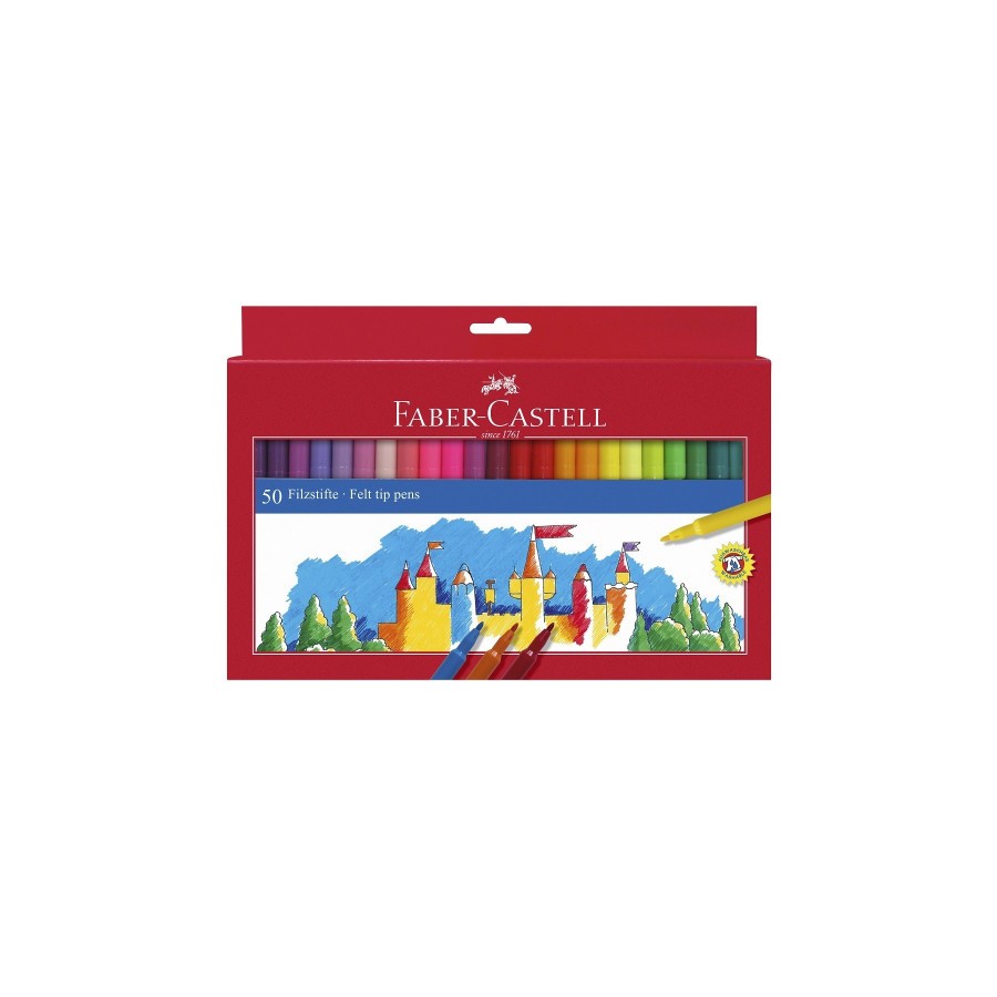 5444-ESTUCHE CARTON 50 ROTULADORES ESCOLARES FABER CASTELL 554204 5444-ESTUCHE CARTON 50 ROTULADORES ESCOLARES FABER CASTELL 554204