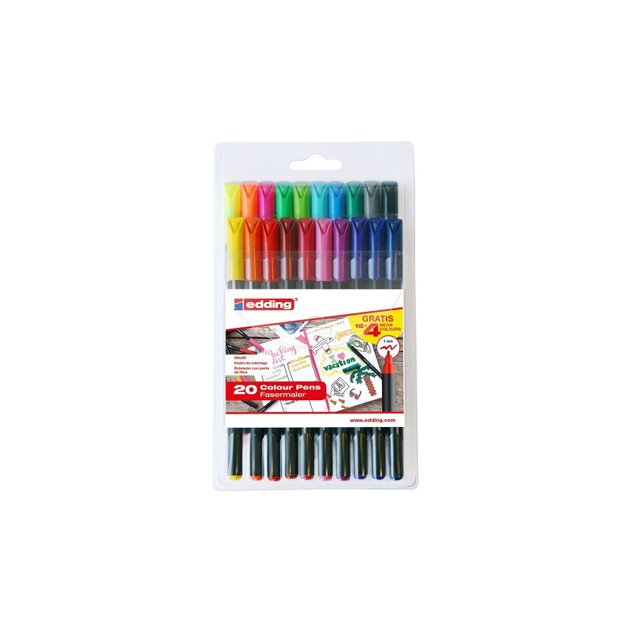 5446-PACK CON 16 ROTULADORES ESTANDAR + 4 ROTULADORES PASTEL S/C 1200 EDING E1200-20-BTS 5446-PACK CON 16 ROTULADORES ESTANDAR + 4 ROTULADORES PASTEL S/C 1200 EDING E1200-20-BTS
