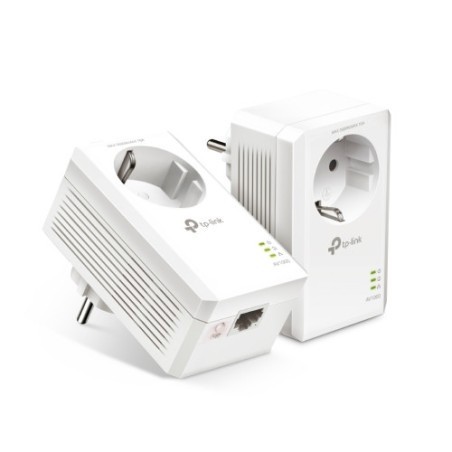 5487-TP-LINK AV1000 PASSTHROUGH POWERLINE KIT,  BROADCOM, 1 GIGABIT PORT, 1000MBPS POWERLINE, HOMEPLUG AV2, NEW PLC UTIL