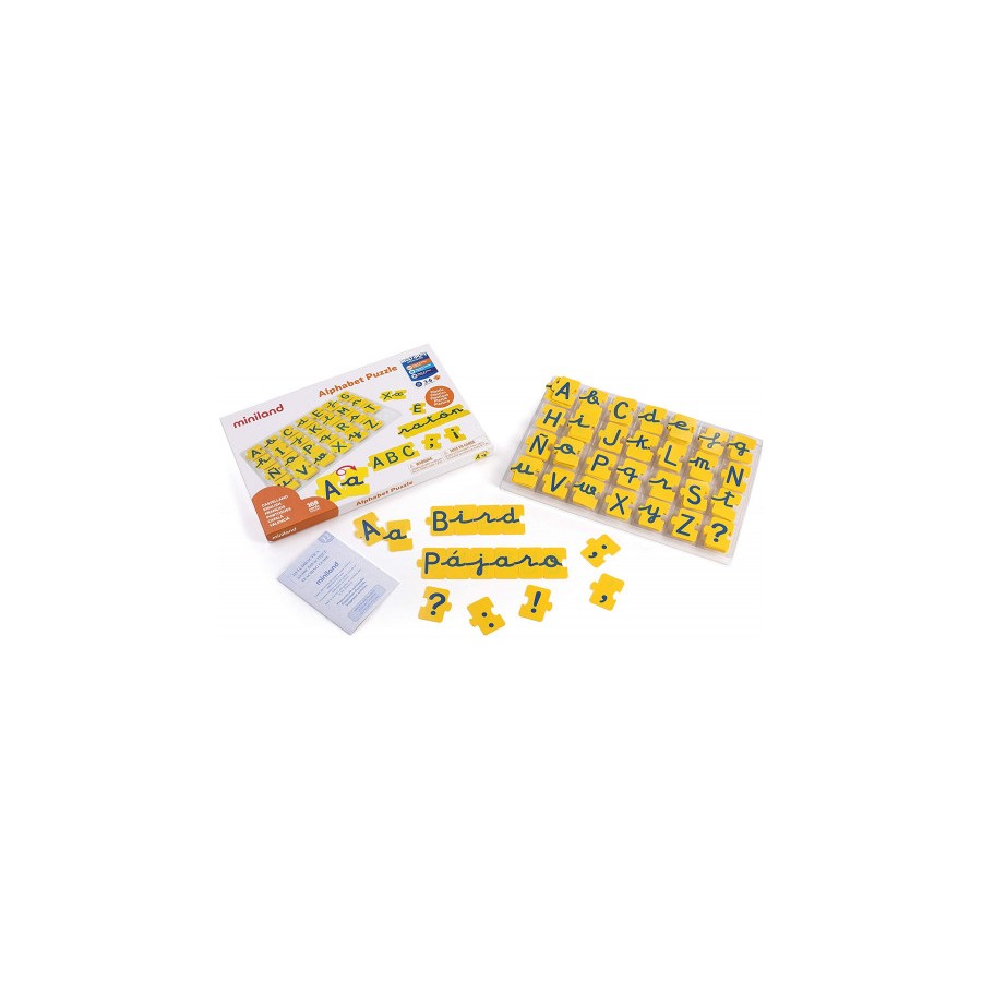 5539-JUEGO ABECEDARIO MAYUSCULAS Y MINUSCULAS 168 PIEZAS MINILAND 31875