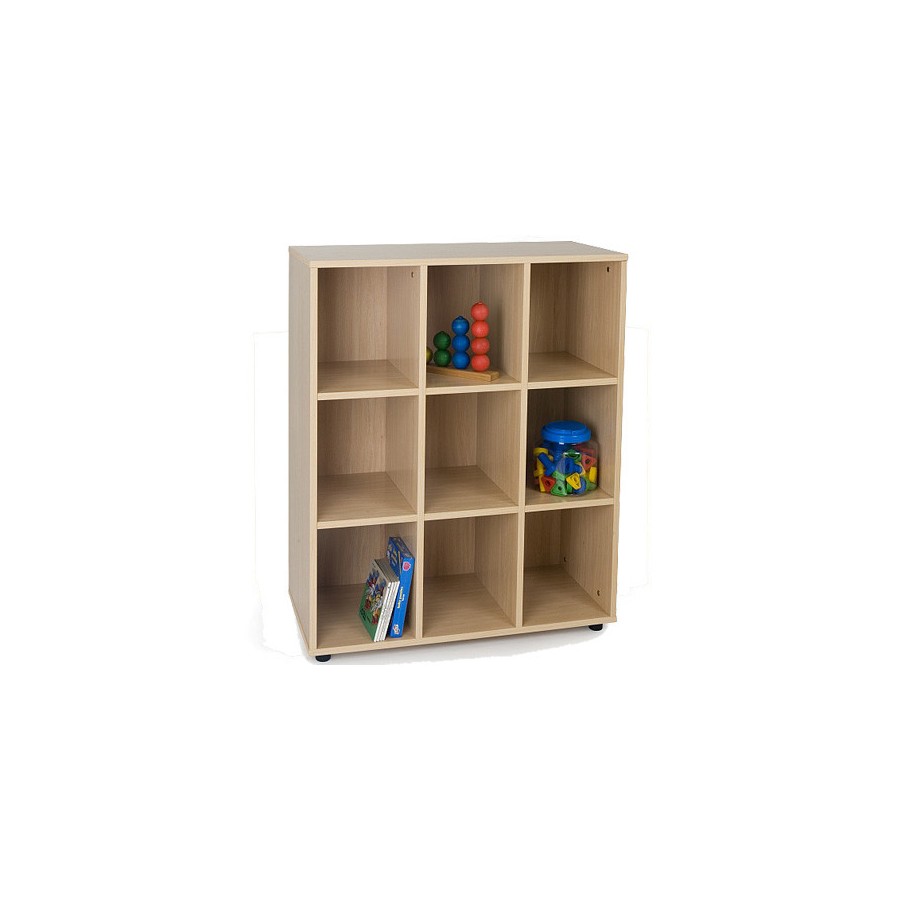 5932-MUEBLE INTERMEDIO 9 CASILLAS HAYA MOBEDUC 600807HP18