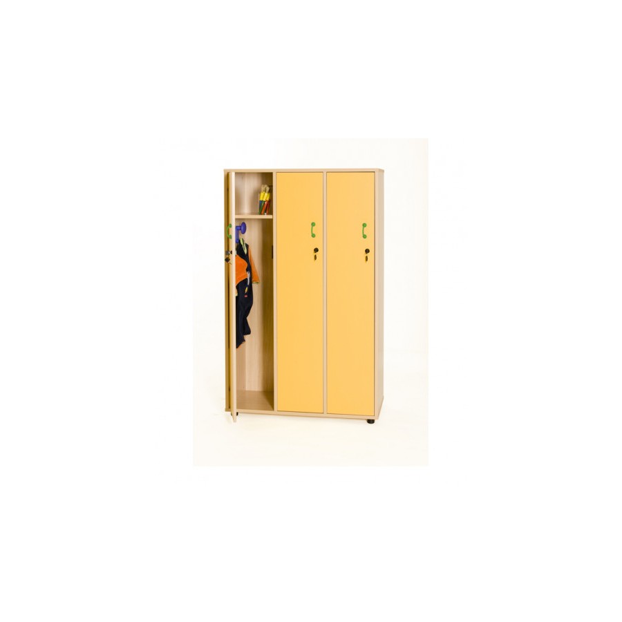 6233-MUEBLE TAQUILLA 3 NINOS 147 CM ALTO CON LLAVE HAYA MOBEDUC 600616HPC18