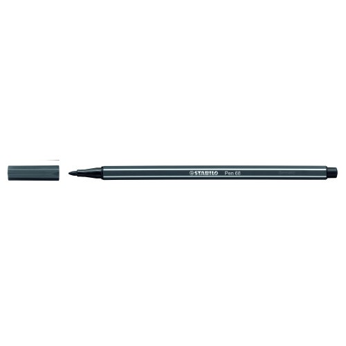 640-ROTULADOR PUNTA FIBRA MEDIA 1MM. PEN 68 GRIS INTENSO STABILO 68/97