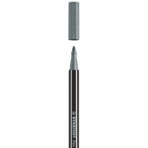 654-ROTULADOR ACUARELABLE METAL PUNTA MEDIA 1,4MM. PEN 68 PLATA STABILO 68/805