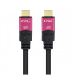 6560-Nanocable 10.15.3715 cable HDMI 15 m HDMI tipo A (Estandar) Negro, Rosa
