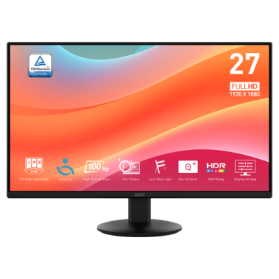 MSI MONITOR PRO MP272L 27 PLANO IPS 1920x1080 100HZ NEGRO