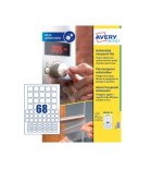 6850-Avery AM00SA4 etiqueta autoadhesiva Plaza Permanente Transparente 680 pieza(s)