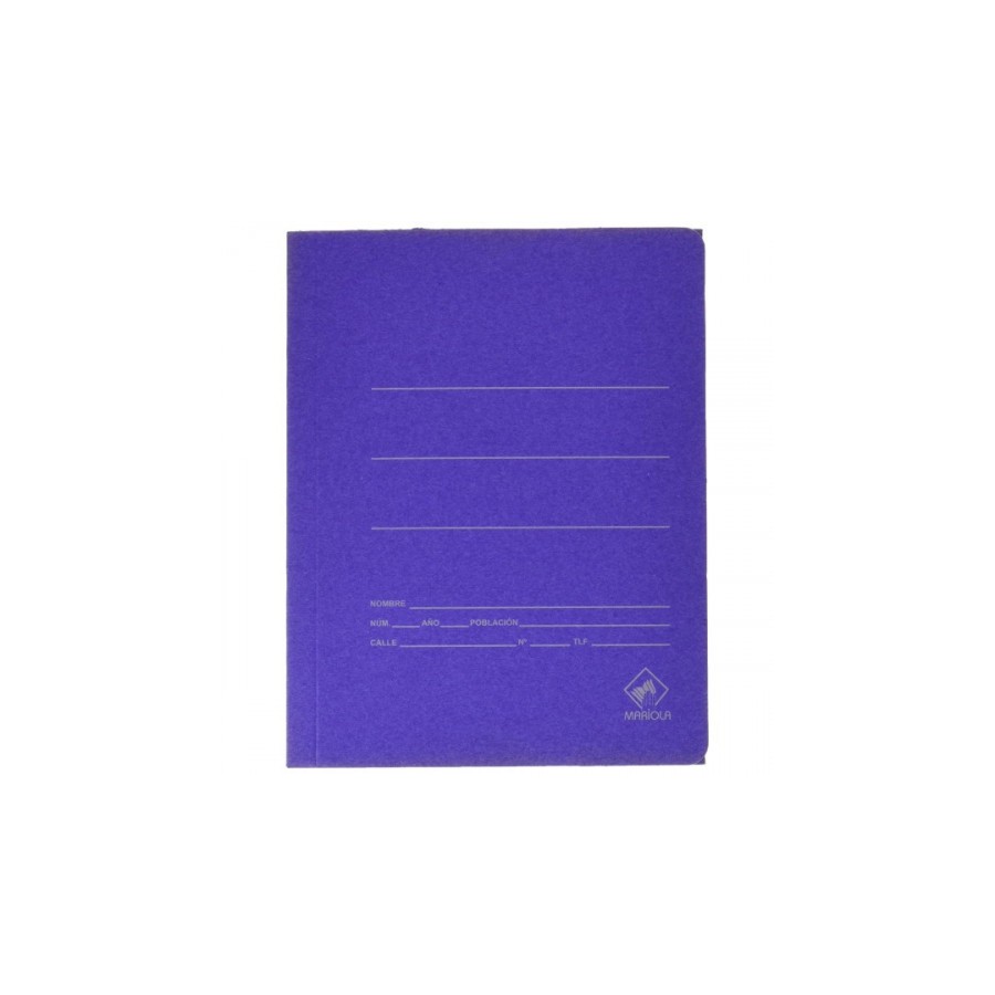 6880-CARPETA CARTON AZUL 500 GR./M2. CUARTO GOMA SENCILLA MARIOLA 1040