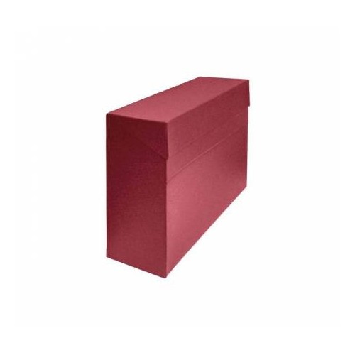 6917-CAJA TRANSFERENCIA A4 CARTON FORRADO EN GELTEX (35X25,5X 11 CM) ROJO MARIOLA 1675RO