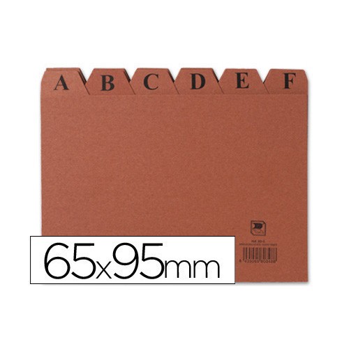 6935-INDICE FICHEROS CARTON CUERO A-Z (95X65 MM) N.o 1 MARIOLA 3101