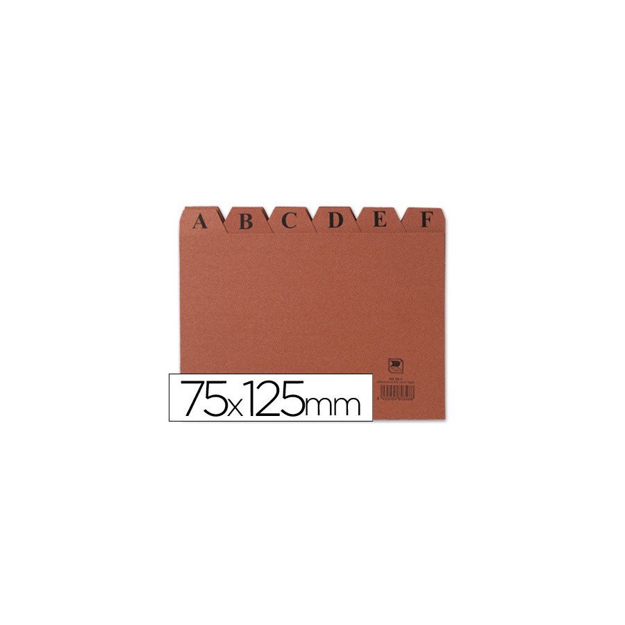 6936-INDICE FICHEROS CARTON CUERO A-Z (125X75 MM) No 2 MARIOLA 3102