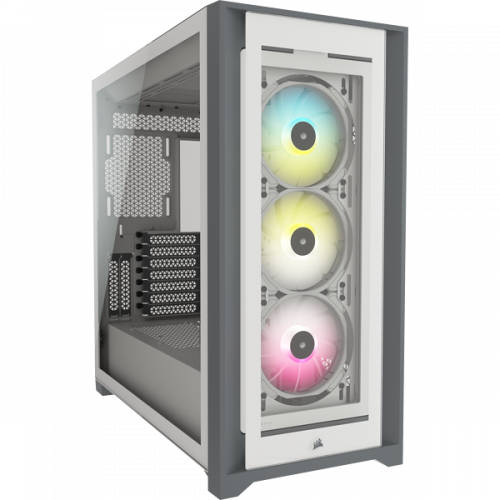 6961-Corsair iCUE 5000X RGB Midi Tower Blanco