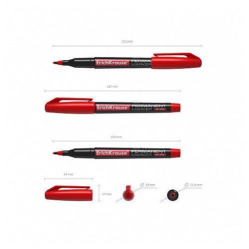 7006-MARCADOR PERMANENTE P-70, COLOR: ROJO ERICH KRAUSE 37075
