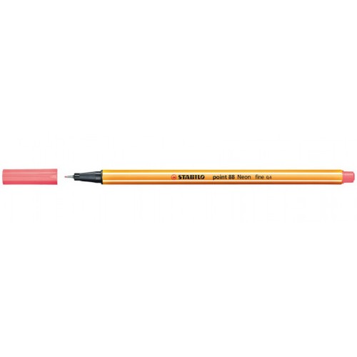 701-ROTULADOR PUNTA FINA POINT 88 0.4MM ROJO NEON STABILO 88/040