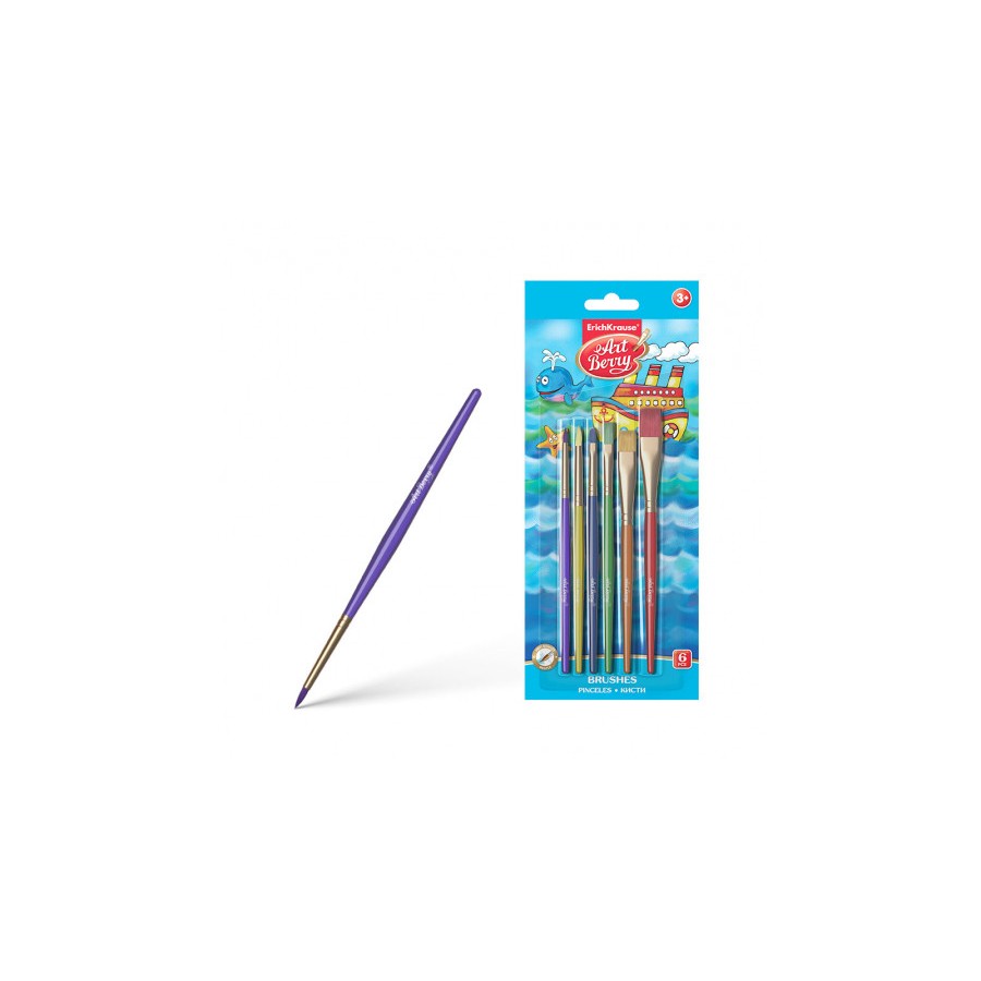 7073-SET PINCELES SINTETICOS PARA DIBUJAR Y DECORAR, 6 UDS. ARTBERRY 36125 7073-SET PINCELES SINTETICOS PARA DIBUJAR Y DECORAR, 6 UDS. ARTBERRY 36125
