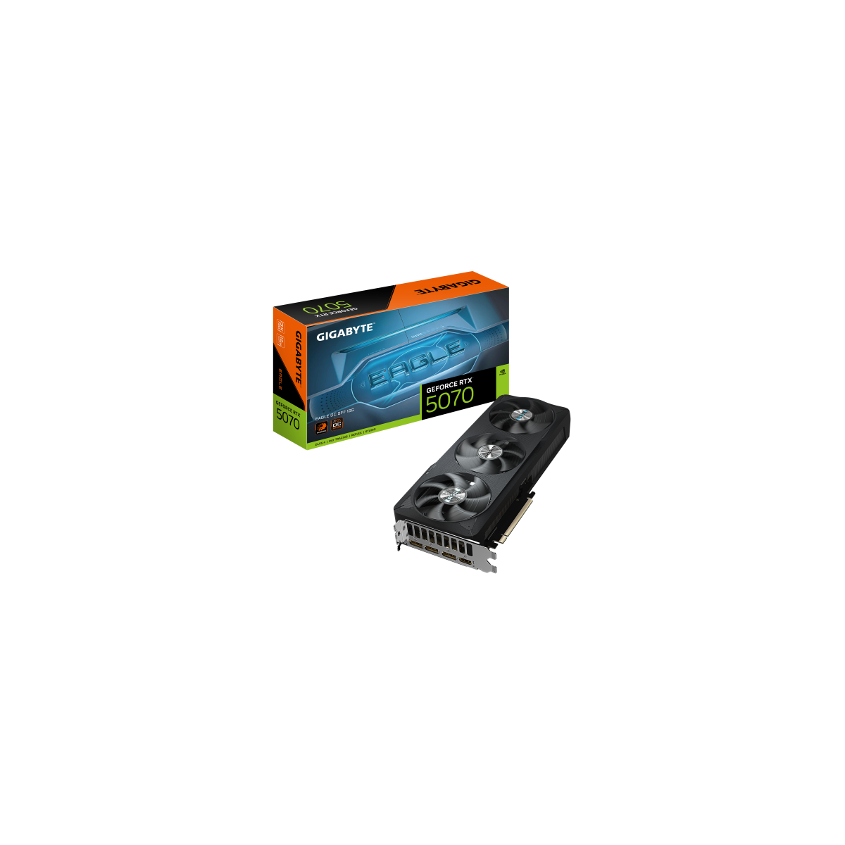 GIGABYTE GeForce RTX 5070 EAGLE OC SFF 12G Tarjeta Grafica 12GB GDDR7 192 bits PCI E 50 XXXX MHz Core Clock 3 x DP 21a 1 x HDMI