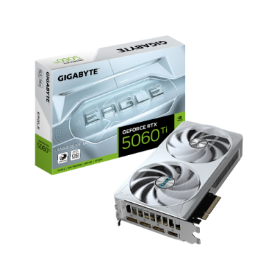GIGABYTE GeForce RTX 5060 Ti EAGLE OC ICE 16G Tarjeta Grafica 16 GB GDDR7 128 bits PCI E 50 2617 MHz Frecuencia del nucleo 3 x 