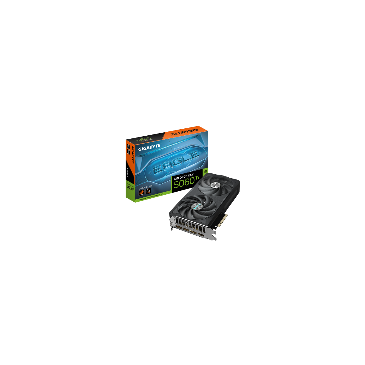 GIGABYTE GeForce RTX 5060 Ti EAGLE OC 16G Tarjeta Grafica 16 GB GDDR7 128 bits PCI E 50 2617 MHz Frecuencia del nucleo 3 x Disp