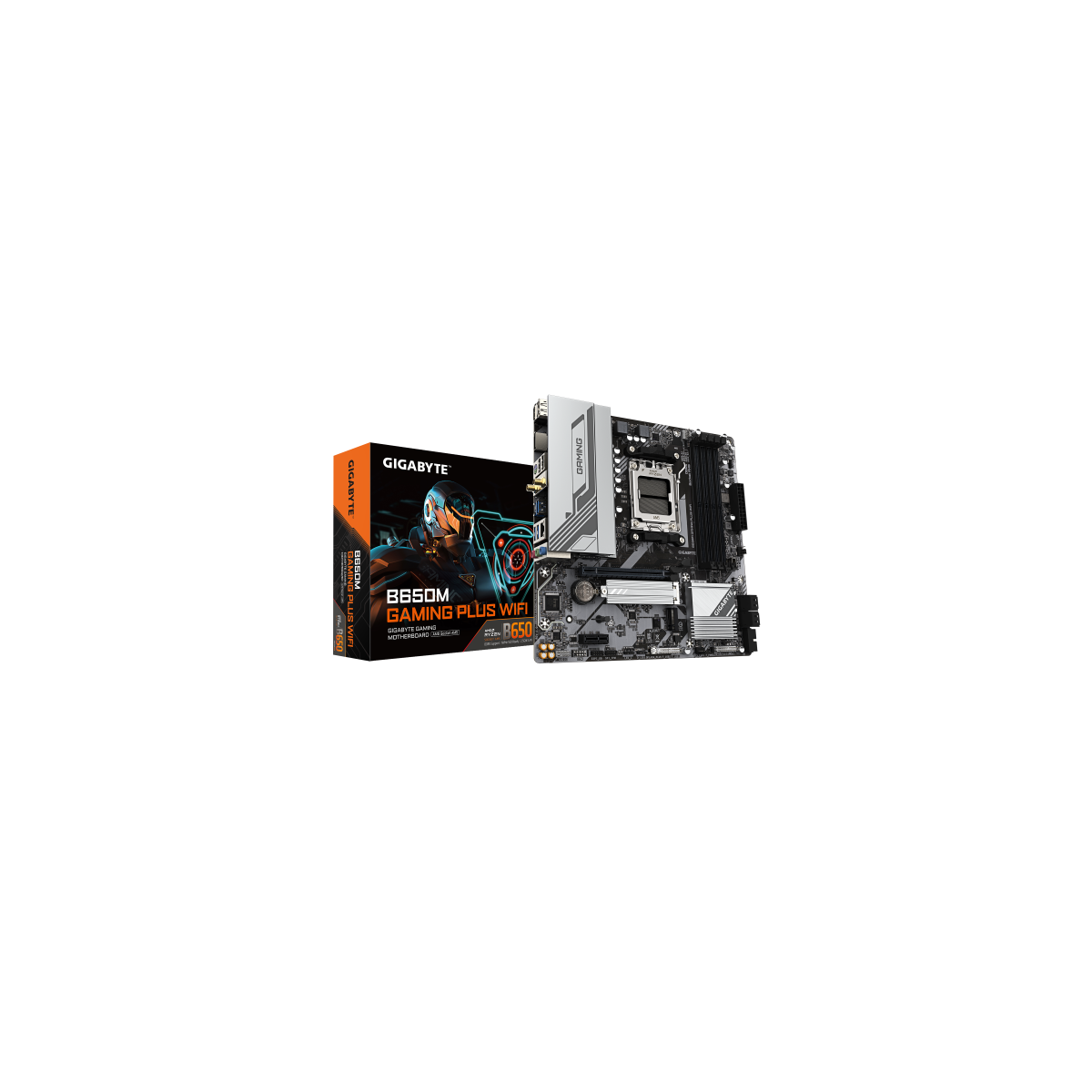 GIGABYTE B650M GAMING PLUS WIFI Placa base Procesadores AMD Ryzen 9000 VRM de 522 fases hasta 8000 MHz DDR5 2xPCIe 40 M2 LAN 25