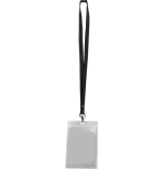 7119-PACK 10 FUNDAS PVC 122X180MM  2 COMPARTIMENTOS PORTADOCUMENTOS + CINTA COLGANTE LANYARD NEGRA TARIFOLD 335105