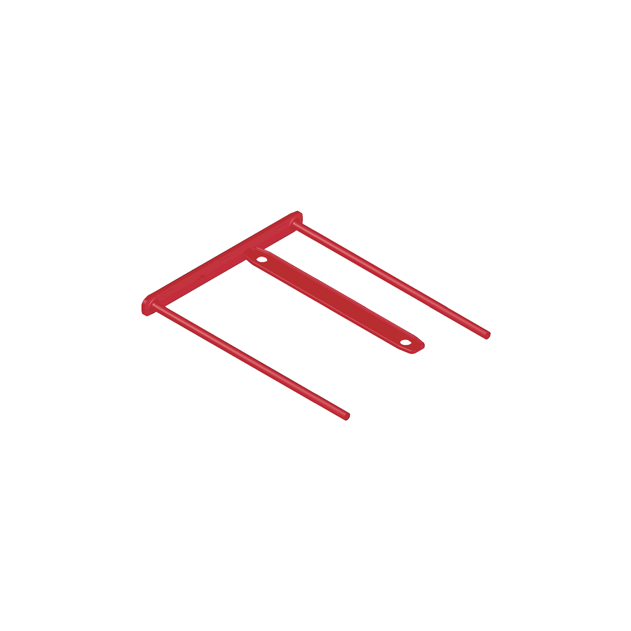 7149-PACK 100 FASTENER METAL FLEXIBLE D-CLIP ROJO BANKERS BOX 1189301
