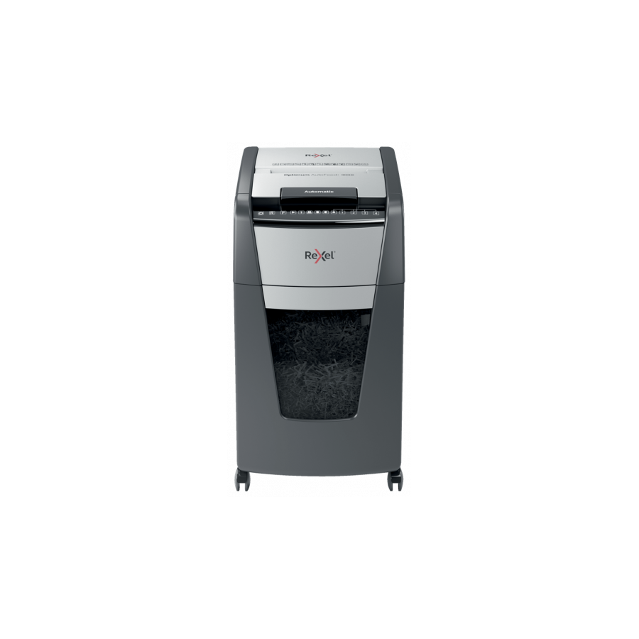 7178-Rexel Optimum AutoFeed+ 300X triturador de papel Corte cruzado 55 dB 23 cm Negro, Plata