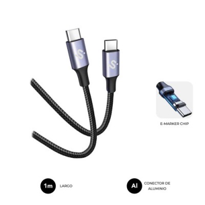SUBBLIM CABLE OPTIMUS 60W C C 1m BLACK