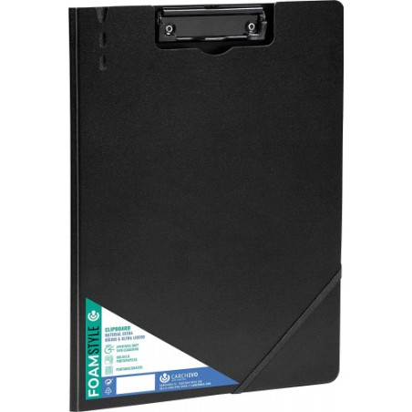 7244-CARPETA C/PINZA A4 POLIPROPILENO RIGIDO FOAM STLYE NEGRO CARCHIVO 63040106