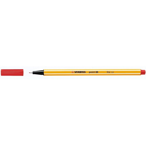 725-ROTULADOR PUNTA FINA POINT 88 0.4MM ROJO STABILO 88/40