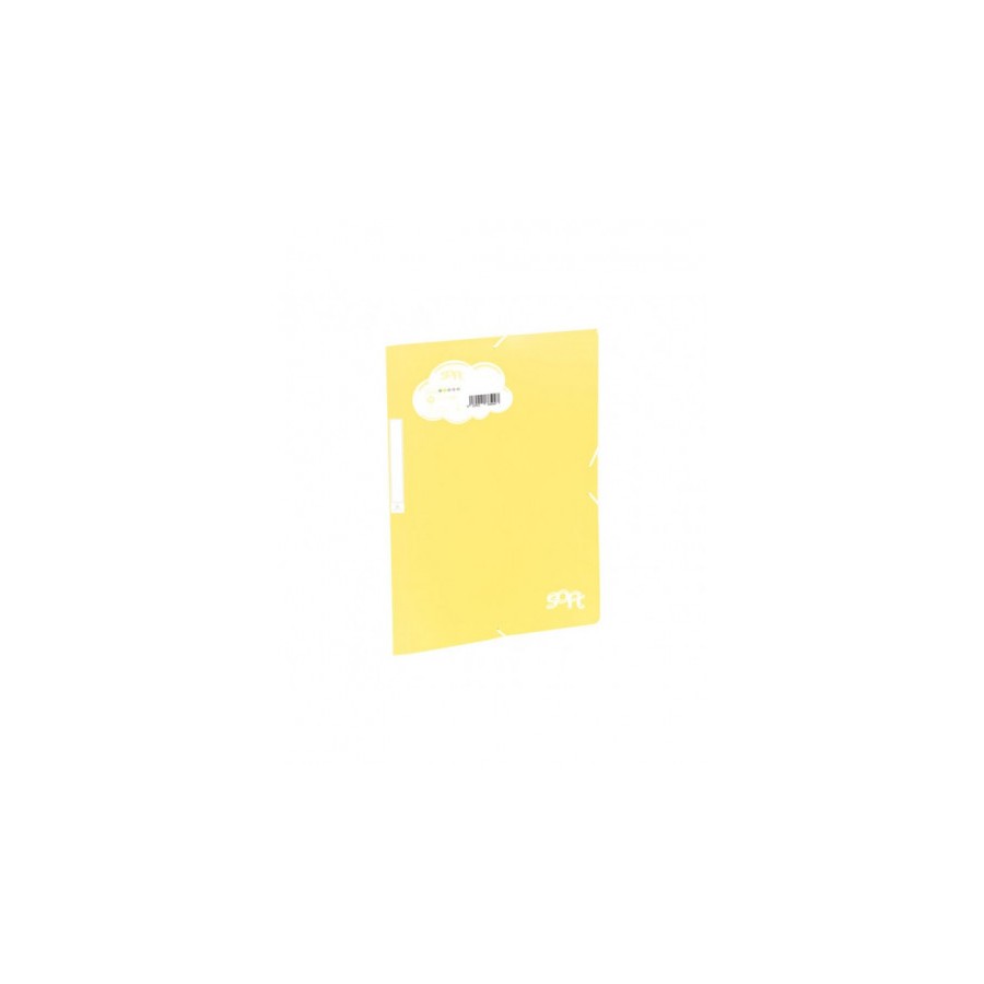 7258-CARPETA SOLAPAS SOFT POLIPROPILENO C/ETIQUETA Y GOMA AMARILLO CARCHIVO 20160120