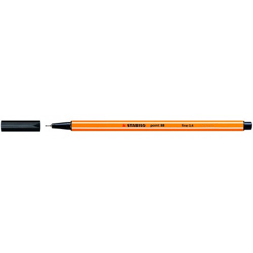 733-ROTULADOR PUNTA FINA POINT 88 0.4MM NEGRO STABILO 88/46