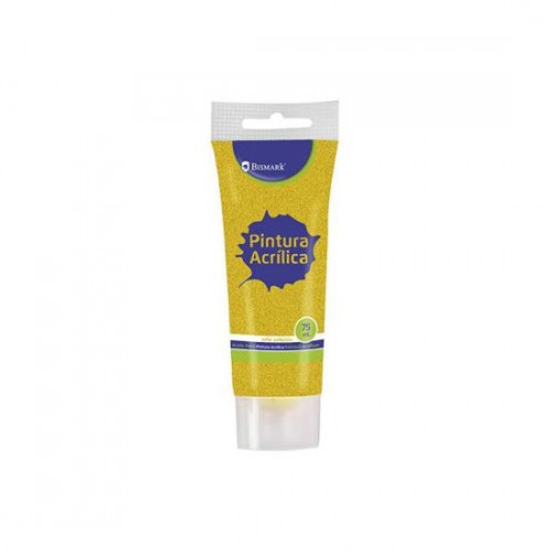 7344-BOTE PINTURA ACRILICA 75 ML ORO CON GLITTER BISMARK 328672