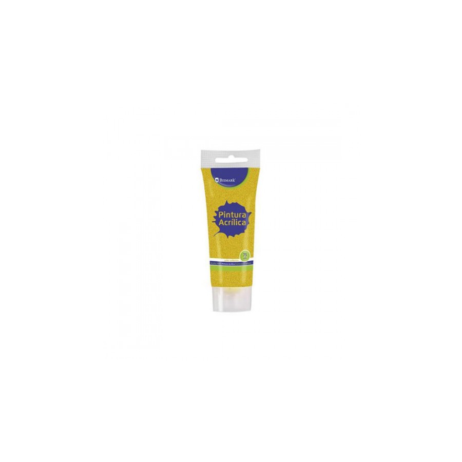7344-BOTE PINTURA ACRILICA 75 ML ORO CON GLITTER BISMARK 328672