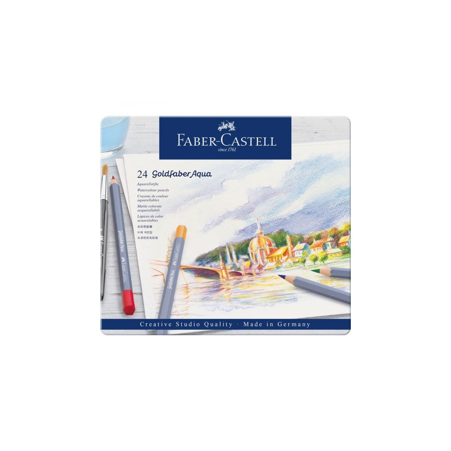 7538-ESTUCHE DE METAL CON 24 LAPICES DE COLORES ACUARELABLES GOLDFABER. FABER CASTELL 114624 7538-ESTUCHE DE METAL CON 24 LAPICES DE COLORES ACUARELABLES GOLDFABER. FABER CASTELL 114624