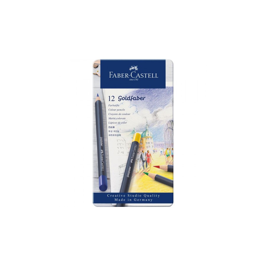 7544-ESTUCHE DE METAL CON 12 LAPICES DE COLORES GOLDFABER. FABER CASTELL 114712 7544-ESTUCHE DE METAL CON 12 LAPICES DE COLORES GOLDFABER. FABER CASTELL 114712