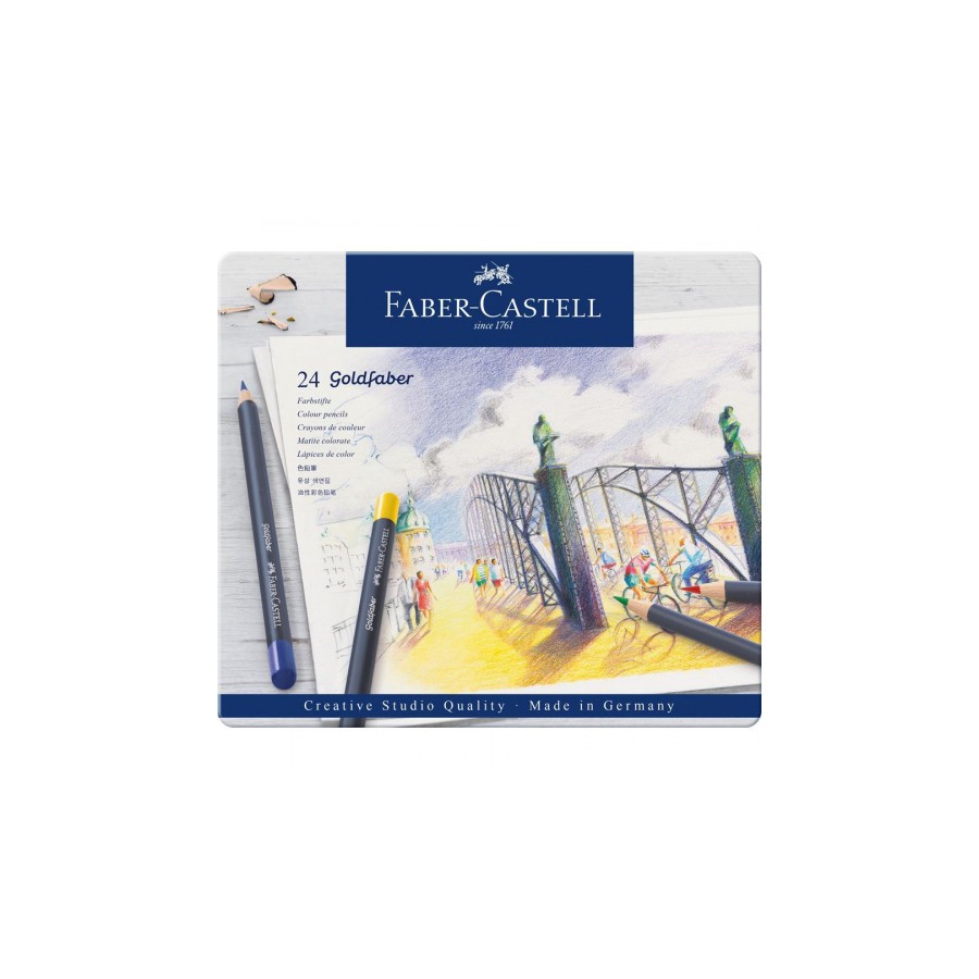 7546-ESTUCHE DE METAL CON 24 LAPICES DE COLORES GOLDFABER. FABER CASTELL 114724 7546-ESTUCHE DE METAL CON 24 LAPICES DE COLORES GOLDFABER. FABER CASTELL 114724