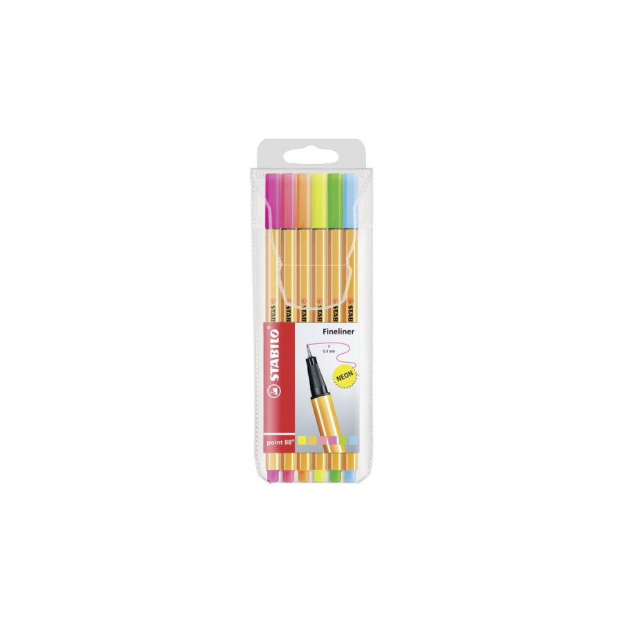 762-ESTUCHE ROTULADOR PUNTA FINA 0,4MM. POINT 88 CON 6 UNIDADES NEON STABILO 88/6-1 762-ESTUCHE ROTULADOR PUNTA FINA 0,4MM. POINT 88 CON 6 UNIDADES NEON STABILO 88/6-1