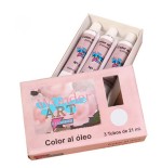 7629-CAJA 3 TUBOS 21ML. OLEO No.02 BLANCO ZINC TITANIUM WONDER ART BY PRYSE 6250002